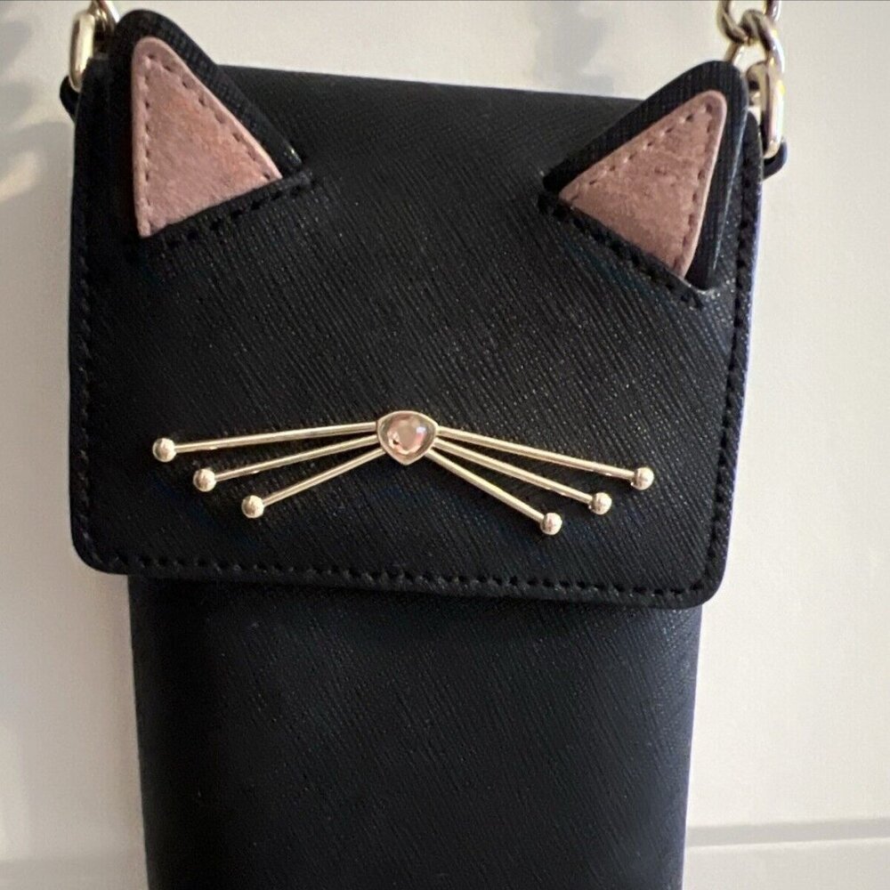 Kate Spade Black Kitty Cat Crossbody Purse